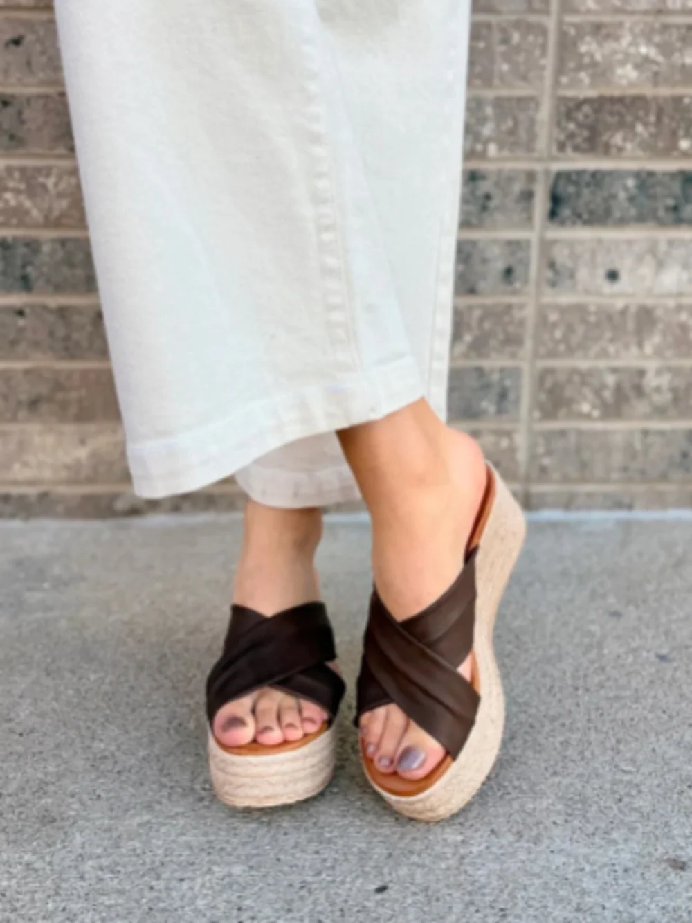 Cordani Bella Wedge Sandal in Brown
